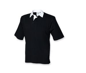 Front row FR003 - Camiseta rugby manga corta Negro
