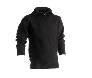 Herock HK330 - Men's Zipped Collar Sweatshirt Black