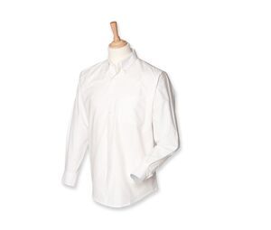 Henbury HY510 - Camisa manga larga classic Oxford Blanco
