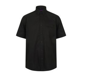 Henbury HY595 - Wicking antibacterial short sleeve shirt Black