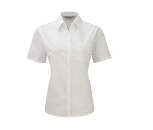 Russell Collection JZ35F - Ladies’ Poplin Shirt White