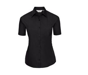 Russell Collection JZ35F - Ladies’ Poplin Shirt Black