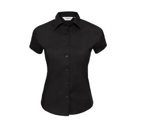 Russell Collection JZ47F - Ladies' Short Sleeve Fitted Shirt Black