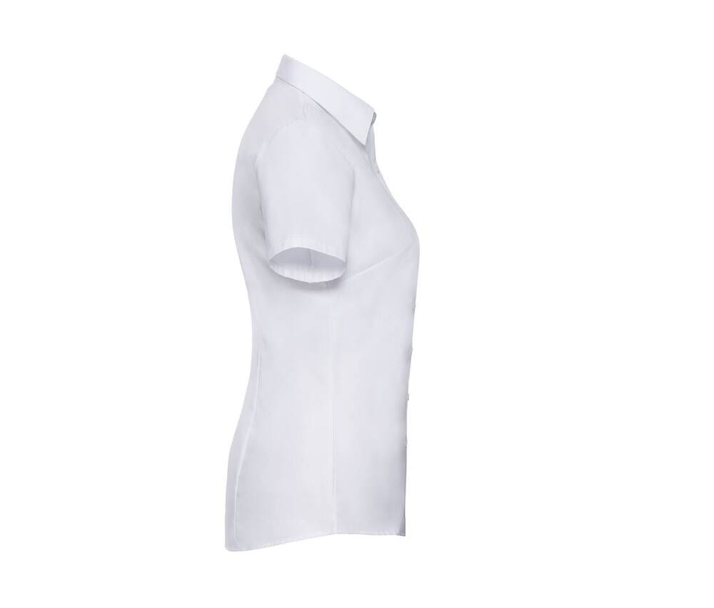 Russell Collection JZ63F - Overhemd Met Visgraat-Motief Met Korte Mouw