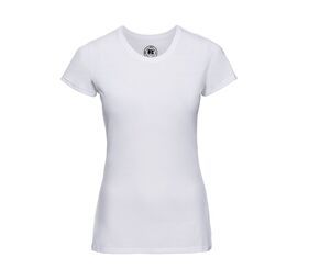 Russell JZ65F - Polibawełniany T-shirt  slim fit damski Biały