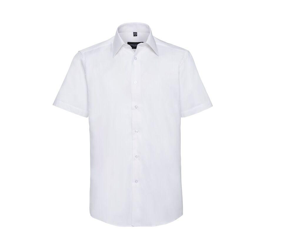 Russell Collection JZ923 - Camisa manga corta Oxford para hombre