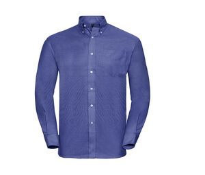 Russell Collection JZ932 - Camisa masculina Oxford
