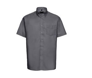 Russell Collection JZ933 - Men's Short Sleeve Easy Care Oxford Shirt Silver
