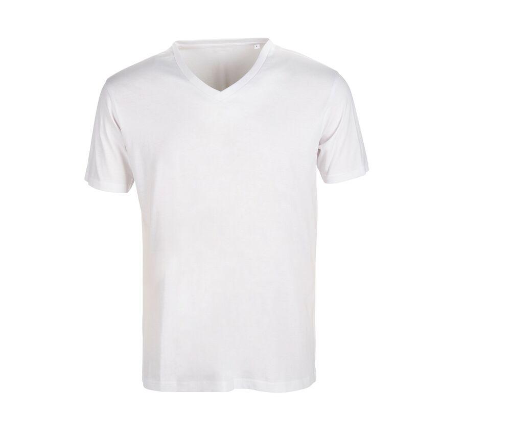SANS Étiquette SE683 - T-shirt de Homem com gola em V - Sem Etiqueta