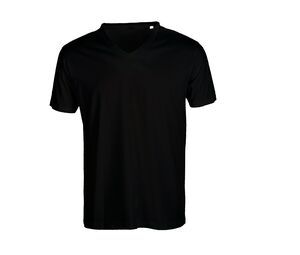 SANS Étiquette SE683 - T-shirt de Homem com gola em V - Sem Etiqueta Preto