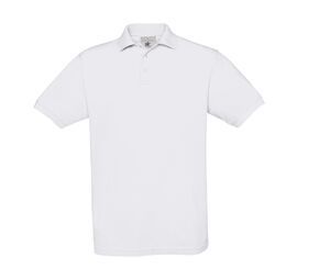 B&C BC410 - Camisa polo masculina de algodão açafrão Branco