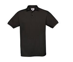 B&C BC410 - Camisa polo masculina de algodão açafrão Preto
