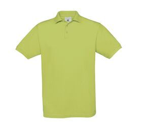 B&C BC410 - Camisa polo masculina de algodão açafrão Pistache