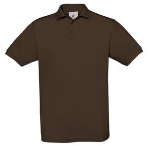 B&C BC410 - Camisa polo masculina de algodão açafrão Castanho escuro
