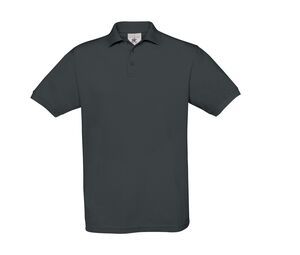 B&C BC410 - Camisa polo masculina de algodão açafrão Cinza Escuro