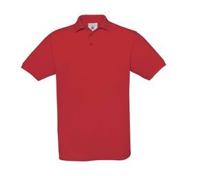 B&C BC410 - Camisa polo masculina de algodão açafrão Vermelho