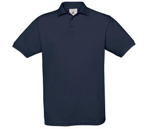 B&C BC410 - Camisa polo masculina de algodão açafrão Marinha