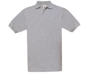 B&C BC410 - Camisa polo masculina de algodão açafrão Cinzento matizado