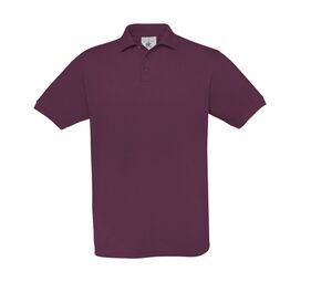 B&C BC410 - Camisa polo masculina de algodão açafrão Borgonha