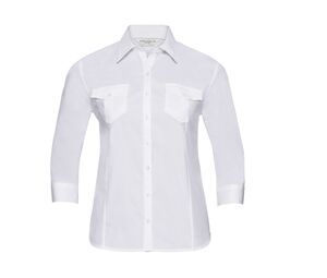 Russell Collection JZ18F - Camisa de Mangas 3/4 para mujer