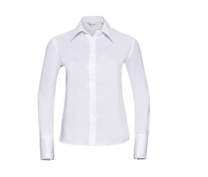 Russell Collection JZ56F - Ladies' Long Sleeve Ultimate Non-Iron Shirt White