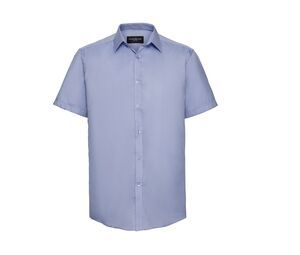 Russell Collection JZ963 - Overhemd Met Visgraat-Motief Met Korte Mouw
