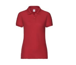 Fruit of the Loom SC281 - Women's piqué polo shirt Red