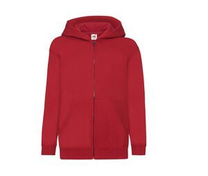 Fruit of the Loom SC379 - Kids Hooded Sweat Jacket (62-045-0) Red