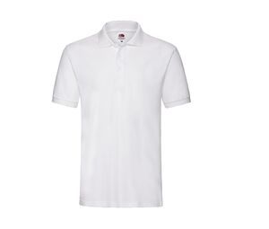 Fruit of the Loom SC385 - Men's Premium 100% Cotton Polo Shirt White