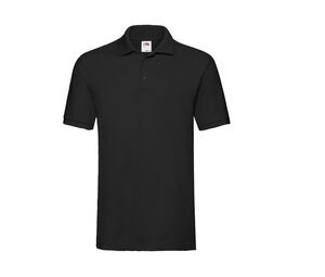 Fruit of the Loom SC385 - Men's Premium 100% Cotton Polo Shirt Black