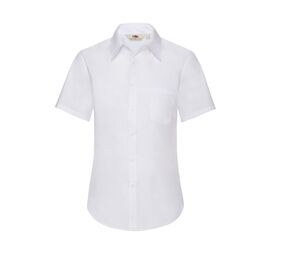 Fruit of the Loom SC416 - Wyprofilowana koszula damska z krótkim rękawkiem Biały