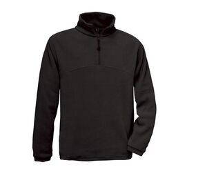 B&C BC610 - Men's Zipped Collar Fleece Black