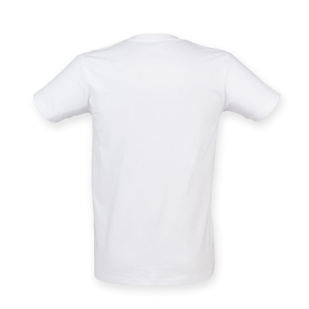 Skinnifit SF122 - Elastyczna koszulka z dekoltem w szpic