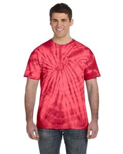 Tie-Dye CD101 - Adult 5.4 oz., 100% Cotton Spider Tie Dye T-shirt Spider Red