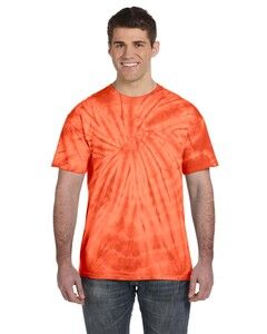 Tie-Dye CD101 - Adult 5.4 oz., 100% Cotton Spider Tie Dye T-shirt Spider Orange