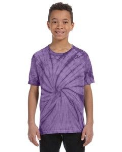 Tie-Dye CD101Y - Youth 5.4 oz., 100% Cotton Spider Tie-Dyed T-Shirt Spider Purple