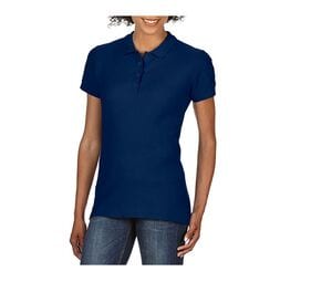 Gildan GN48L - Camisa polo feminina de piquê Azul marinho