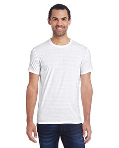 Threadfast 152A - Men's Invisible Stripe Short-Sleeve T-Shirt White Invisible Stripe