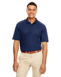 Core 365 88181R - Men's Radiant Performance Piqué Polo with Reflective Piping Marine classique