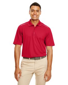 Core 365 88181R - Men's Radiant Performance Piqué Polo with Reflective Piping Classic Red