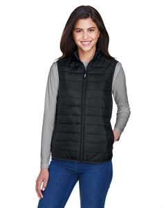 Core 365 CE702W - Ladies Prevail Packable Puffer Vest Noir