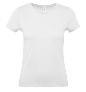 B&C BC02T - Camiseta feminina 100% algodão Branco