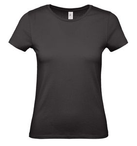 B&C BC02T - Camiseta feminina 100% algodão Preto