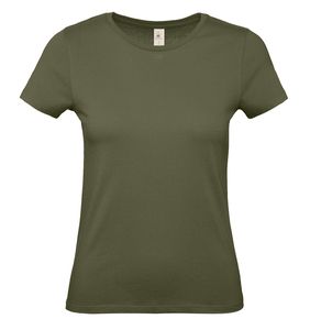B&C BC02T - Camiseta feminina 100% algodão Urban Khaki