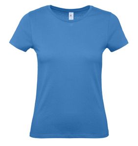 B&C BC02T - Camiseta feminina 100% algodão Azure