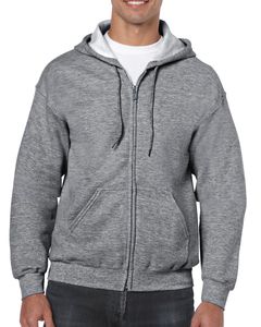 Gildan GN960 - Heavy Blend Adult Full Zip Hooded Sweatshirt Graphite Heather