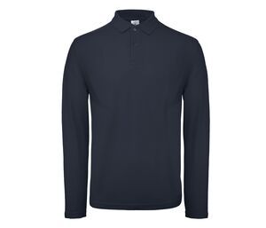 B&C ID1LS - Polo Homme Manches Longues Navy