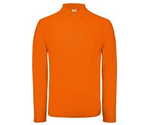 B&C ID1LS - Polo Homme Manches Longues Orange