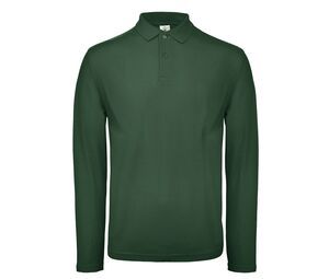 B&C ID1LS - Polo Homme Manches Longues Bottle Green