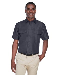 Harriton M580 - Men's Key West Short-Sleeve Performance Staff Shirt Dark Charcoal